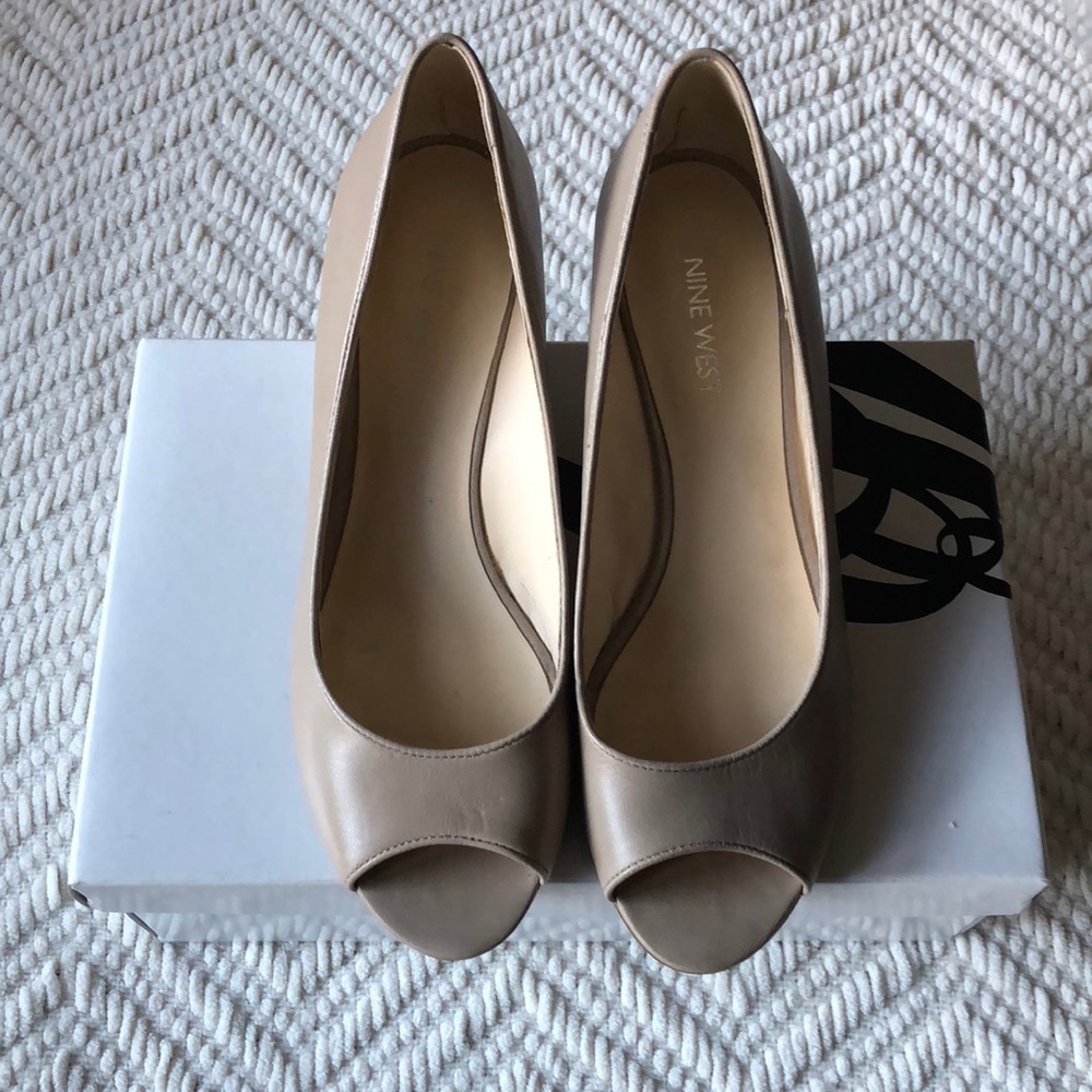Nine West Peep Toe Wedges